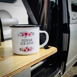 Cheftasse Chefsache Ficken Sie sich Emaillebecher Tasse Becher
