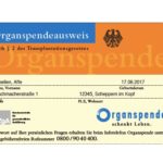Organspendeausweis Organspende