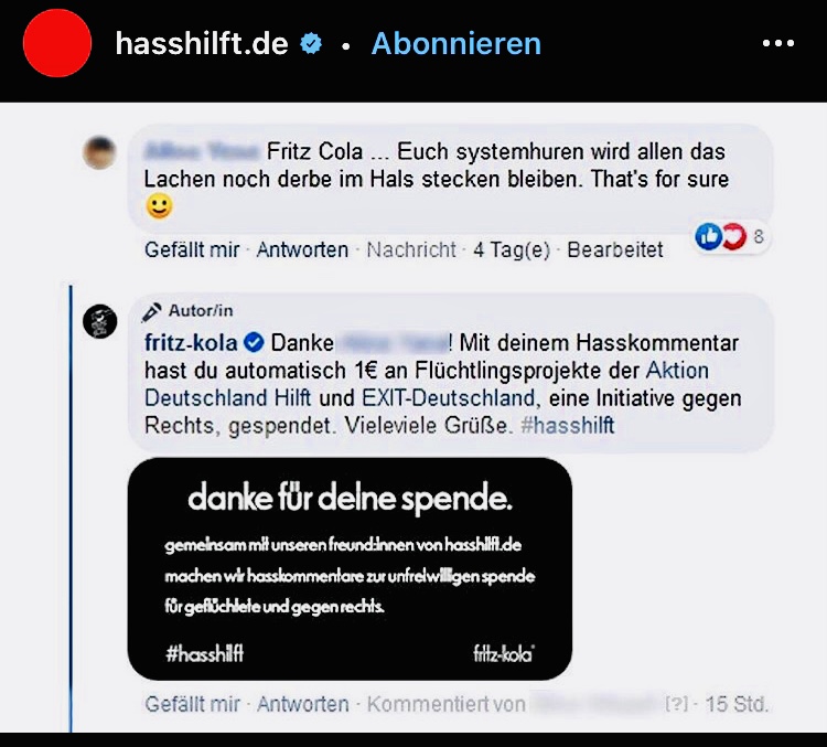 Hass Hasshilft Hasskommentare Hate