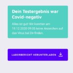 Negativ Testergebnis Covid Optimismus positiv