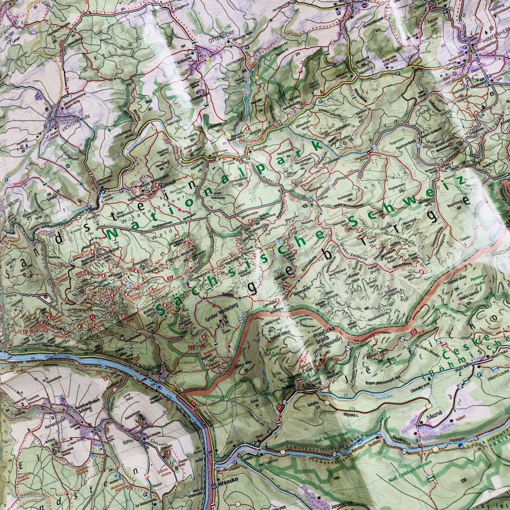 Wandern Sächsische Schweiz Wanderung Sachsen Wanderkarte Karte Ausblick